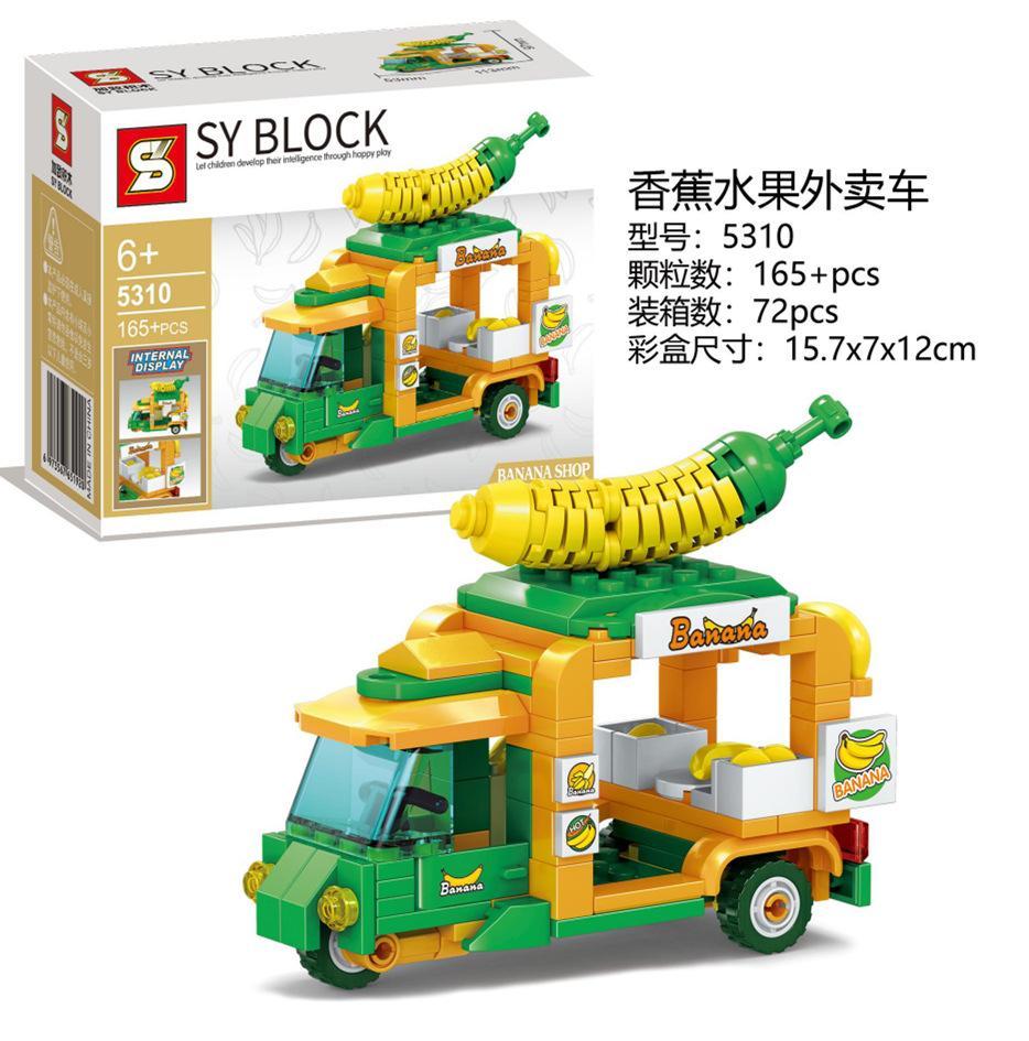 Bộ lắp ráp Xe bán chuối SY Block 5310, đồ chơi xếp hình sáng tạo cho bé gái 6 tuổi, giá rẻ. Mua ngay mô hình 5310 chất lượng.