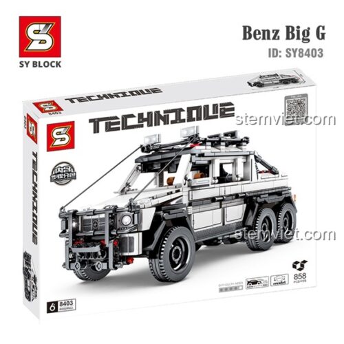 Hộp đồ chơi mô hình SY8403 Siêu xe địa hình G63 6 bánh, quà tặng sinh nhật cho con trai