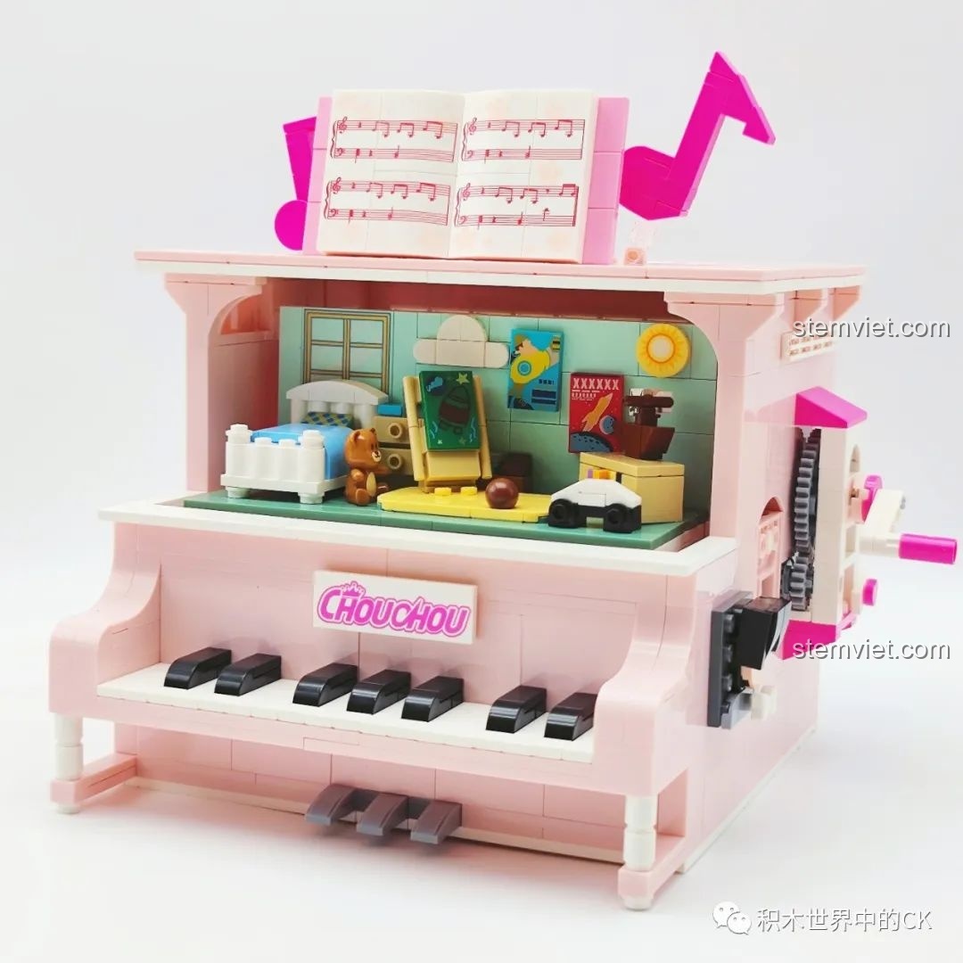 Thành phẩm bộ lắp ráp Keeppley DZ0155 Đàn Piano Xoay 4 Chiều Không Gian Âm Nhạc Của Châu Kiệt Luân.