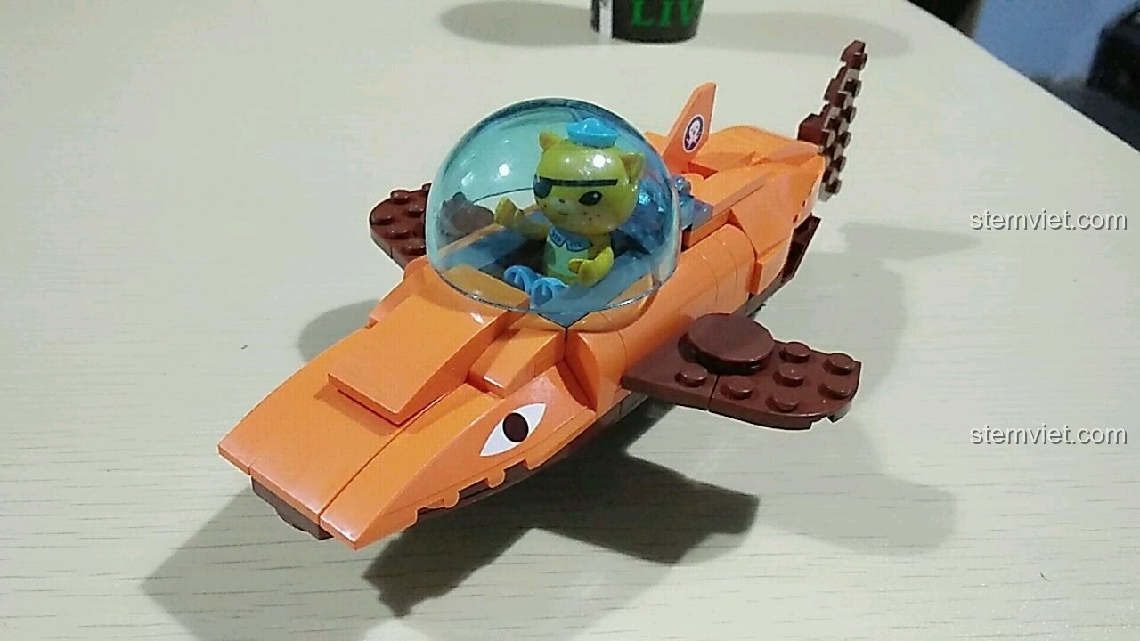 Thành phẩm bộ lắp ghép Tàu Ngầm Cá Mập Hổ cho con trai từ 6 tuổi, mô phỏng tàu GUP-B của Kwazii.