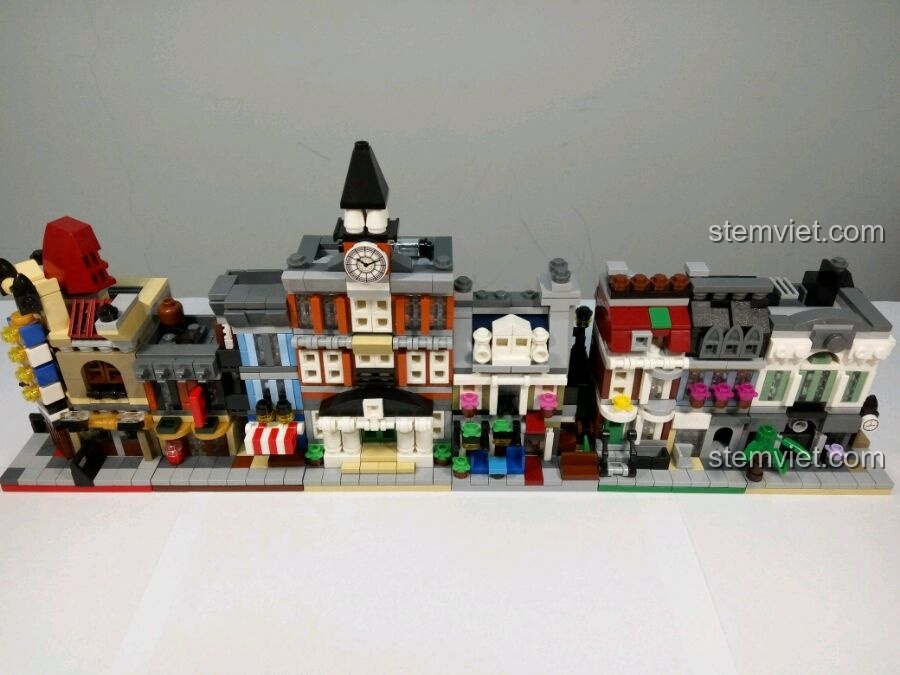 Toàn cảnh bộ sưu tập 6 mô hình Decool mini street view, một món đồ chơi phát triển trí tuệ tuyệt vời.