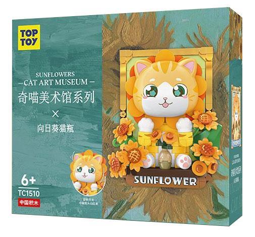 Hộp sản phẩm bộ lắp ghép Bình Mèo Hướng Dương TOP TOY TC1510, đồ chơi mô hình Mèo Hướng Dương cho bé gái 6 tuổi, giá tốt.