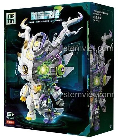 set đồ chơi TOP TOY, bộ lắp ghép TC1814, hộp đồ chơi lắp ráp rồng thời không chất lượng cao