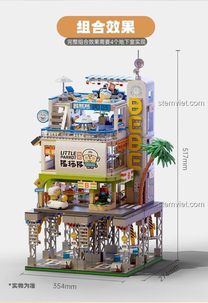 Thiết kế thú vị của Quán Izakaya TC2007 với đèn lồng, cửa trượt và nhiều món ăn, bộ lắp ráp Quán Izakaya TC2007