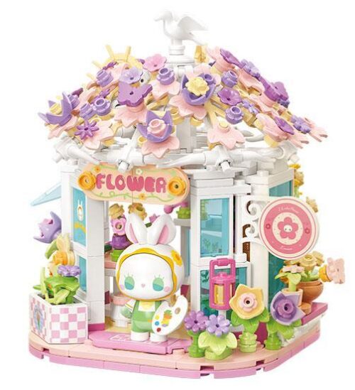 Hộp sản phẩm của bộ xếp hình TOP TOY 2031 Tiệm Hoa Hoàng Hôn, món quà giá tốt cho bé gái.