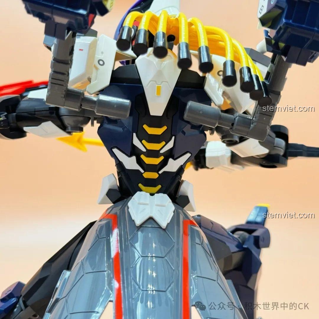 Mô hình Hậu Nghệ Keeppley 78013 trong tư thế bắn cung năng lượng, thể hiện sự linh hoạt của khớp.