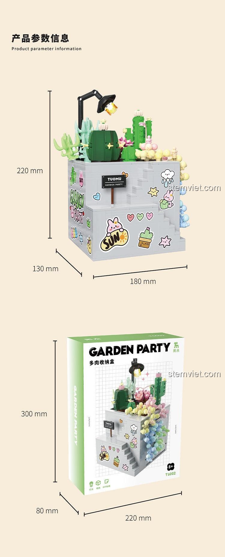 Banner bộ sưu tập Garden Party của TUOMU T6002 Hộp đựng xương rồng