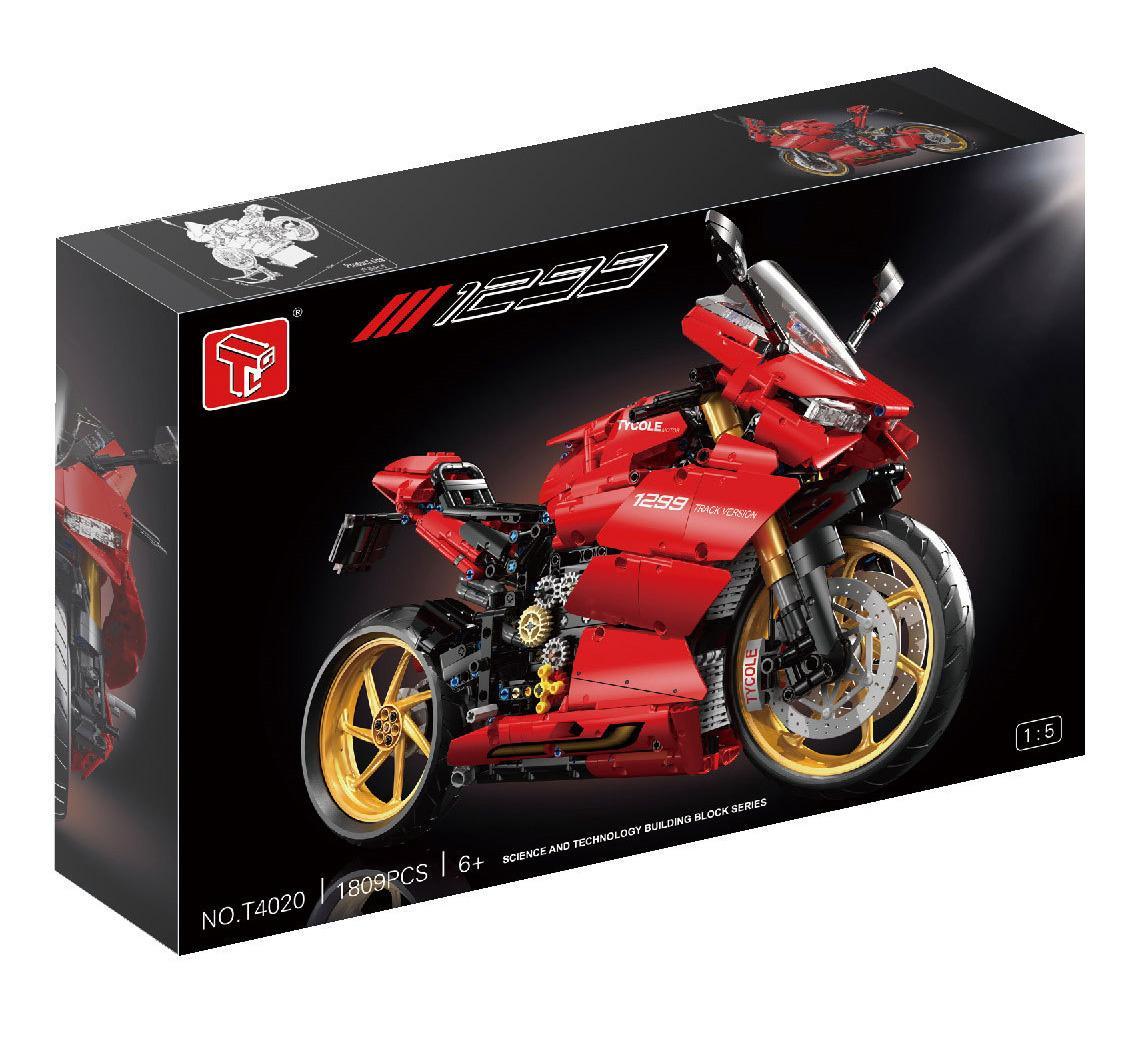 Hộp sản phẩm bộ lắp ráp Tygole T4020 Mô tô Ducati 1299 Panigale S. Món đồ chơi mô hình xe máy phân khối lớn cho con trai 14 tuổi, giá rẻ.