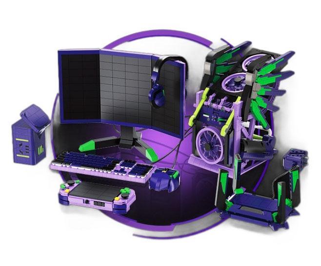 Toàn cảnh bộ lắp ráp đồ chơi mô hình Wangao 288022 Bộ Gaming EVA Unit-01 Toàn Diện, một set đồ chơi sáng tạo cho con trai 6 tuổi.