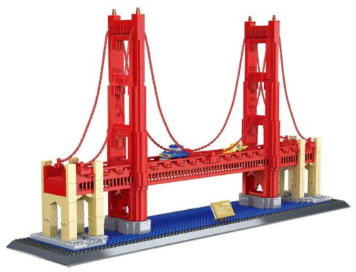 Bộ lắp ghép Cầu Cổng Vàng San Francisco WANGE 6210, mô hình kiến trúc biểu tượng nước Mỹ, đồ chơi mô hình cho bé trai và bé gái 6 tuổi, giá tốt.