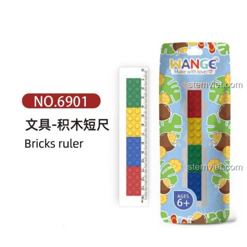Thước Kẻ Gạch Dr.Luck 6901, đồ dùng thật thước kẻ xếp hình, chất lượng cao, phù hợp học sinh tiểu học, giá tiết kiệm.