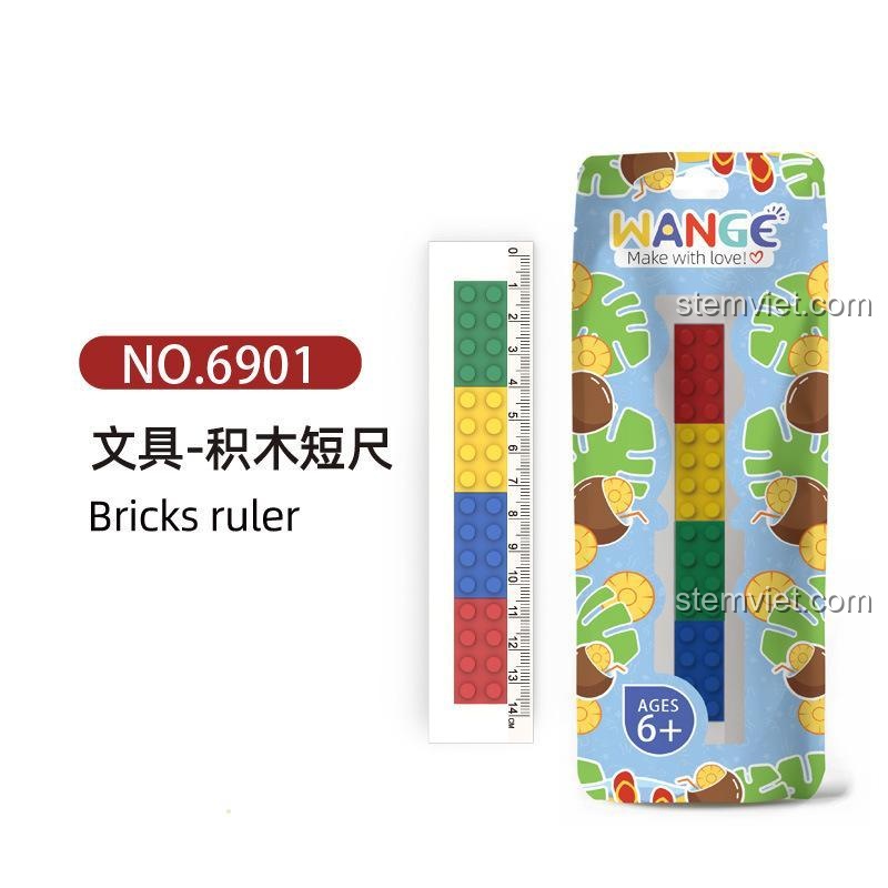 Thước Kẻ Gạch Dr.Luck 6901, đồ dùng thật thước kẻ xếp hình, chất lượng cao, phù hợp học sinh tiểu học, giá tiết kiệm.