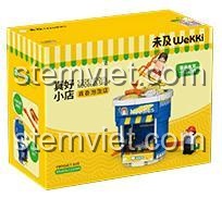 Wekki 506032 Cửa hàng mì gói, đồ chơi lắp ráp Mô hình cửa hàng mini, cho bé trai bé gái 5 tuổi, giá tốt