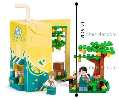 Mô hình Tiệm Trà Chanh Wekki 506046, bộ đồ chơi lắp ghép chi tiết cao, kích thước mô hình 8.1x8.6x14.5cm