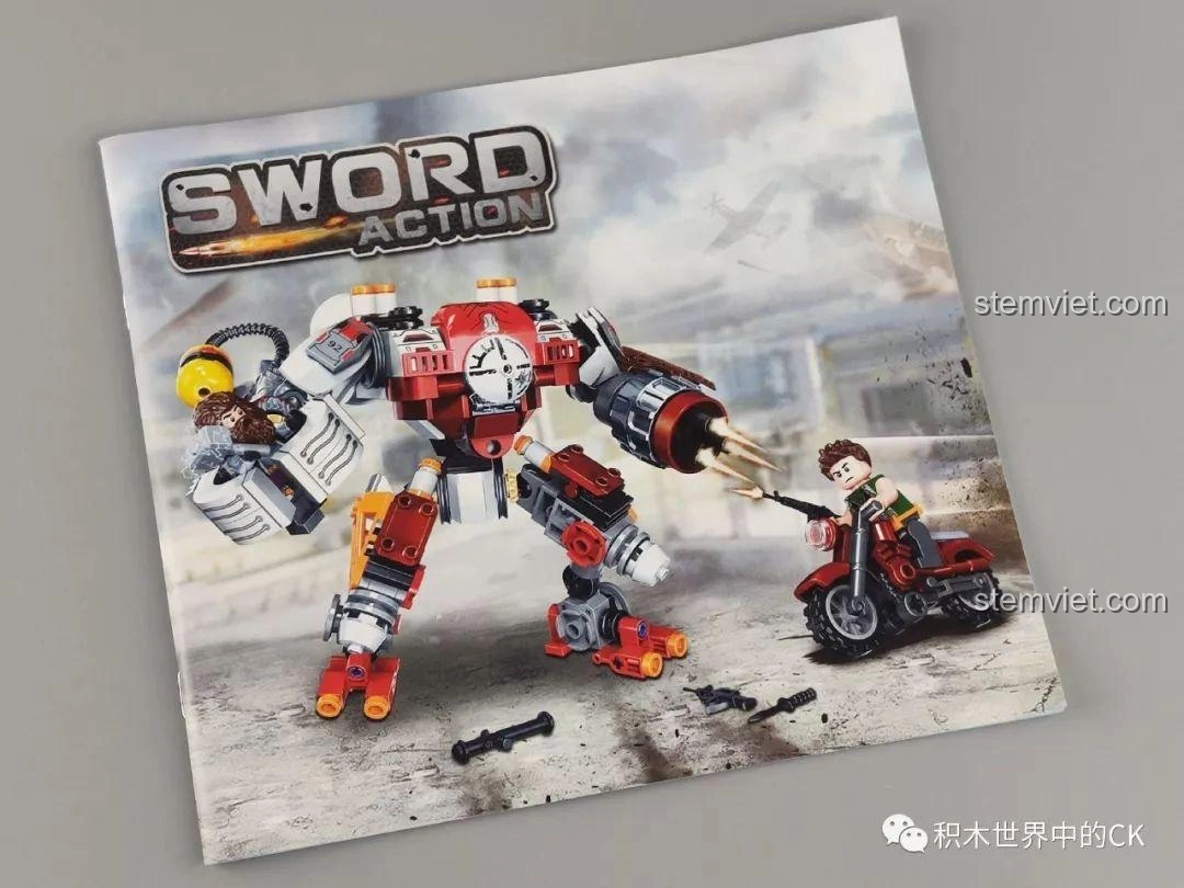 Sách hướng dẫn lắp ráp bộ Winner 5100 Robot Chiến Đấu Kẻ Cướp Bóc với hình ảnh minh họa rõ ràng.