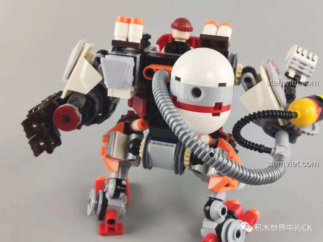 Khớp tay của Winner 5100 Robot Kẻ Cướp Bóc sử dụng nhiều mảnh sinh học, đảm bảo độ chắc chắn.