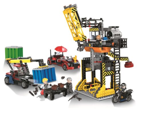 Bộ lắp ghép Winner JEMLOU 5104 Bến Tàu Giao Dịch Số 03 với cần cẩu lớn, nhiều phương tiện và 5 minifigures, đồ chơi lắp ráp cho bé trai 6 tuổi giá tốt.