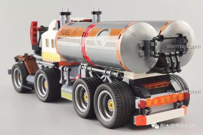 Mô hình Xe tải chở dầu Winner 5105 có thể tách rời phần đầu và thùng dầu, đồ chơi mô hình 5105, tăng tính tương tác.