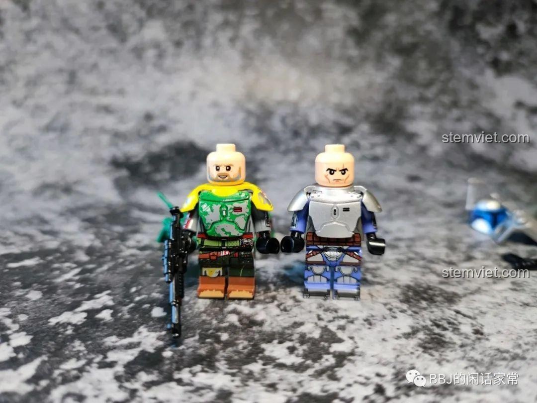 Minifigure Star Wars 6122, Boba Fett và Jango Fett cùng nhau, đồ chơi mô hình chất lượng cao.
