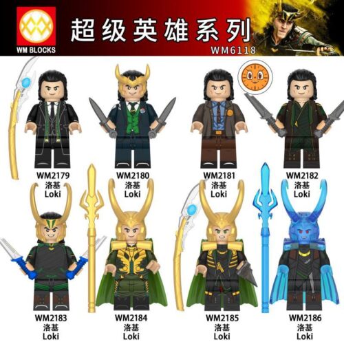Minifigure Loki WM2185, nhân vật Thần Lừa Lọc từ Marvel. Đồ chơi mô hình giá rẻ cho bé trai 6 tuổi.