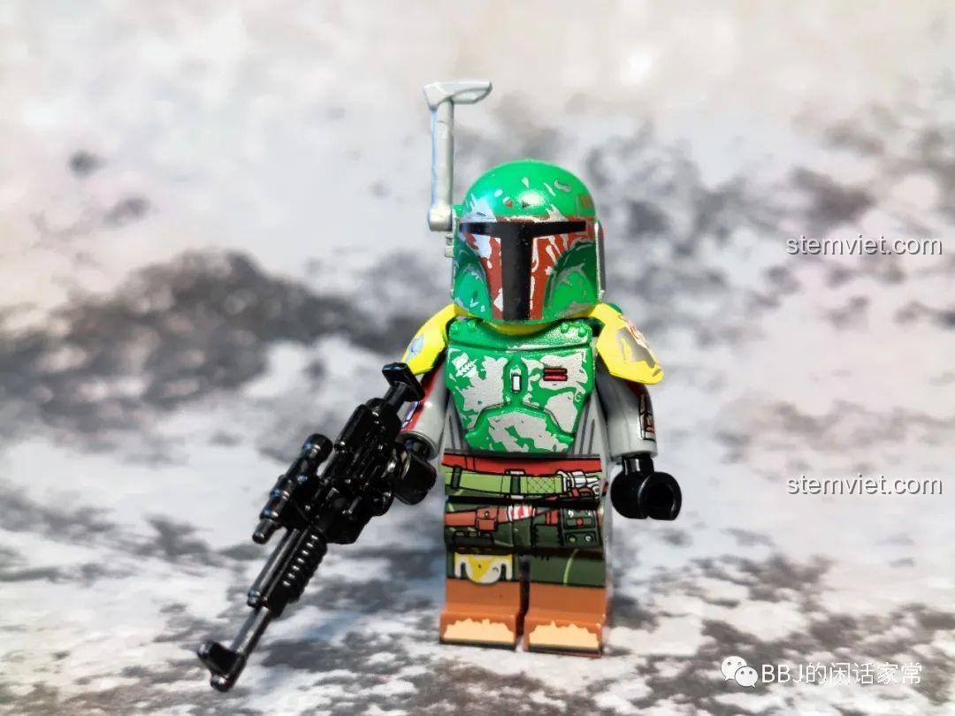 Minifigure Cobb Vanth từ bộ đồ chơi WM6122, nhân vật Chiến tranh giữa các vì sao chi tiết cao, đồ chơi lắp ghép giá rẻ cho bé trai