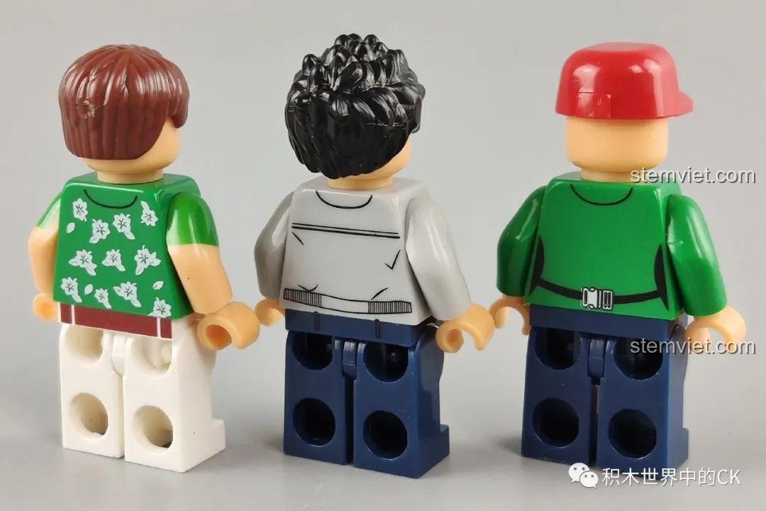 Mặt bên bộ lắp ghép WOMA C0339 Khu Phố Cổ Qilou, bộ xếp hình Kiến trúc Qilou, chi tiết nội thất.