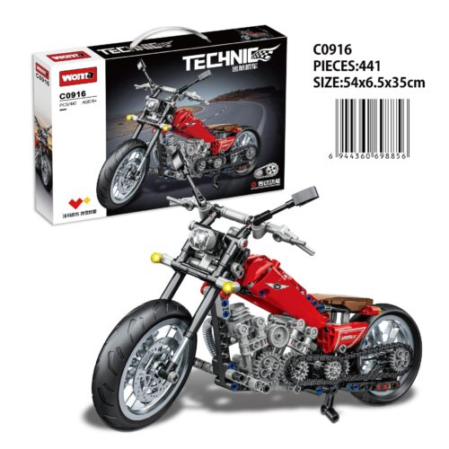 Bộ lắp ráp Xe Mô Tô Cruiser WOMA C0916 441 chi tiết, đồ chơi mô hình phong cách cổ điển cho bé trai 6 tuổi, giá tốt.