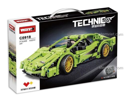 Hộp đồ chơi mô hình Woma C0918 Siêu xe Lamborghini Countach kéo lùi, bộ lắp ráp xe đua cho bé trai 6 tuổi, giá tiết kiệm