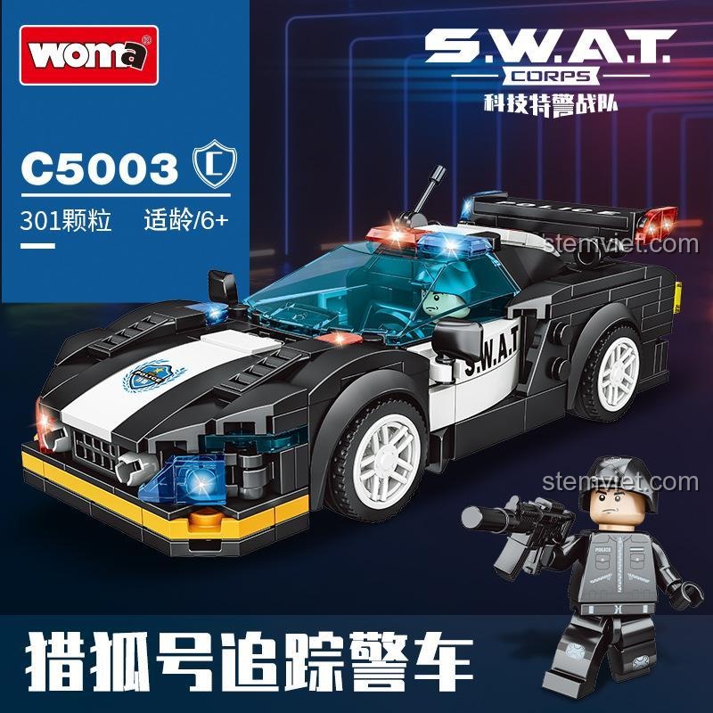 Xe Truy Đuổi Hồ Ly WOMA C5003C, mẫu xe tốc độ trong bộ sưu tập Xe tuần tra SWAT WOMA.