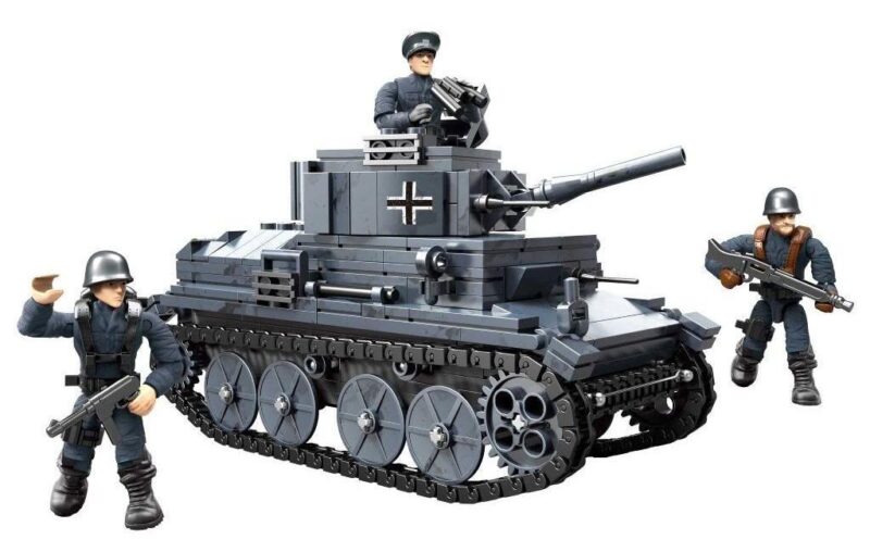 Bộ lắp ráp Xe Tăng Hạng Nhẹ Panzer 38(t) Xiang Jun XJ-901 658 mảnh cho bé trai 6 tuổi, đồ chơi mô hình quân sự giá tốt