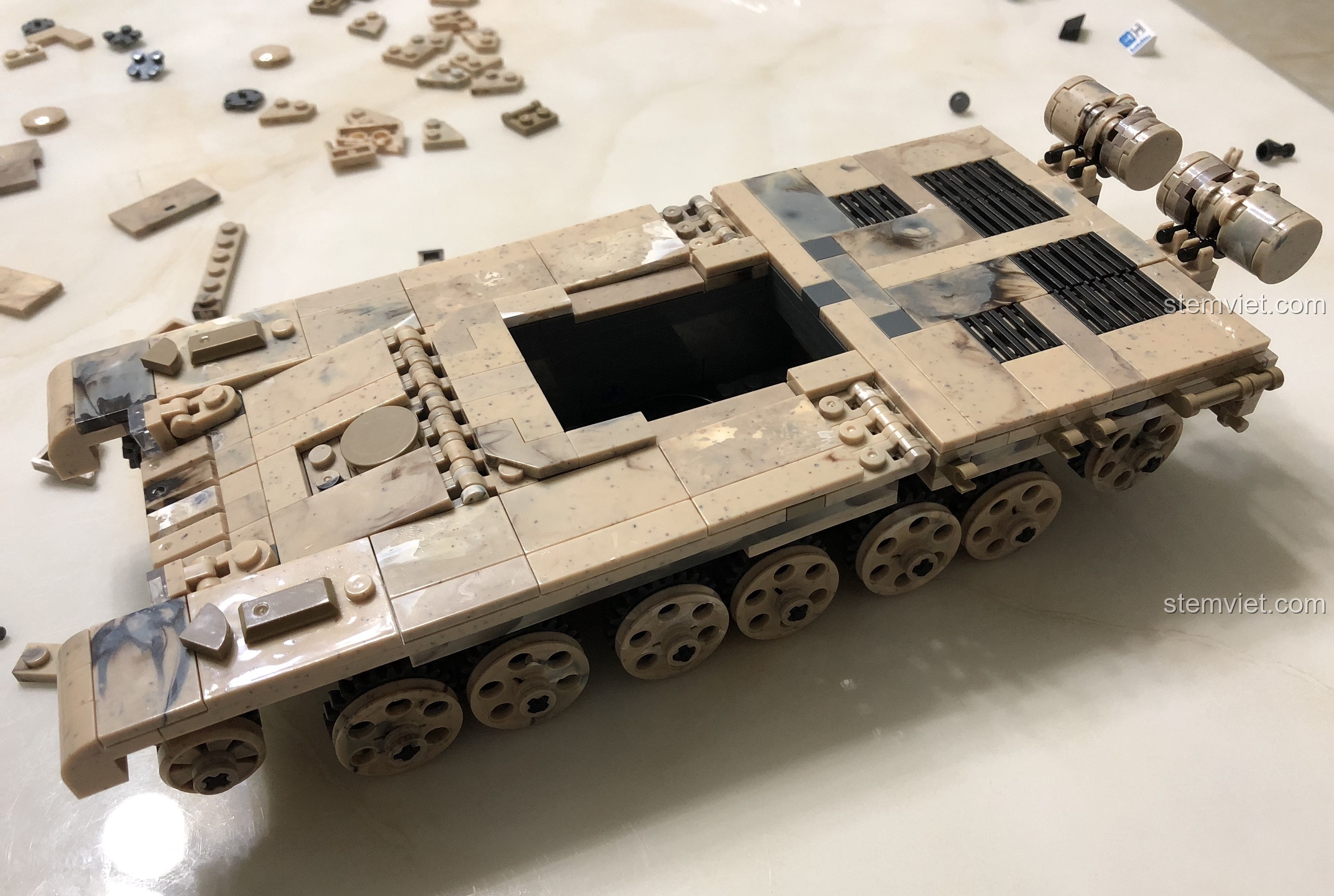 Mô hình xe tăng chiến đấu chủ lực Type 99 sau khi lắp ráp xong, ảnh chụp từ người dùng, giá tốt.