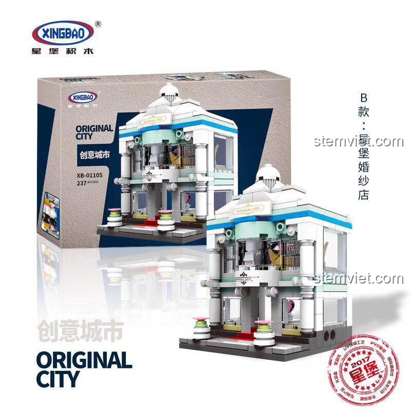 Hộp và mô hình Cửa hàng Hoa mini từ bộ Cửa hàng Cà phê mini Xingbao.