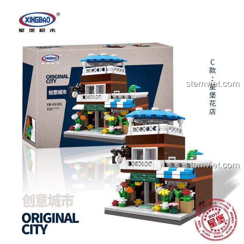 Hộp và mô hình Cửa hàng Cưới mini từ bộ Cửa hàng Cưới mini XB01105.