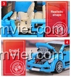 Hộp và mô hình Xe Con Bọ Volkswagen Beetle XB-03015 với 944 mảnh ghép, món quà sinh nhật ý nghĩa.