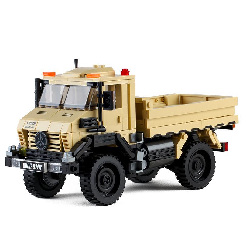Mô hình đồ chơi lắp ráp Xe Tải Địa Hình Hạng Nặng Unimog Xingbao XB-03026 màu kem, đồ chơi sáng tạo cho bé trai 6 tuổi.
