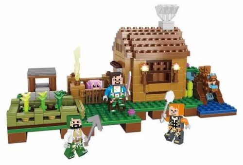 bộ lắp ráp Ngôi nhà gỗ bên sông Xingbao XB-09002 chủ đề Minecraft cho bé trai 6 tuổi