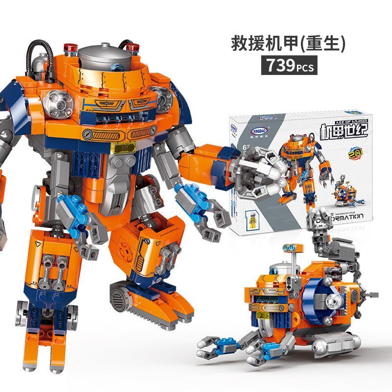 Bộ lắp ráp Robot Cứu Hộ Tái Sinh XINGBAO XB-20003, đồ chơi mô hình Mecha Cứu Hộ cho bé trai 6 tuổi giá rẻ.