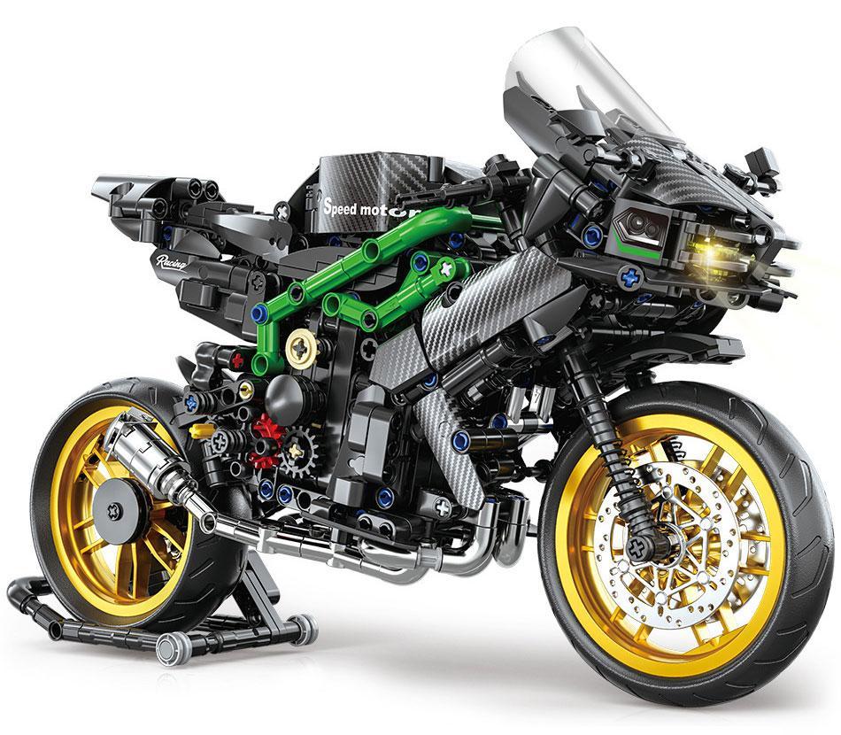 Bộ lắp ghép Mô tô Kawasaki Ninja H2R Xingjun XJ-382D chi tiết cao cấp, đồ chơi mô hình xe máy thể thao cho bé trai 6 tuổi, giá tốt.