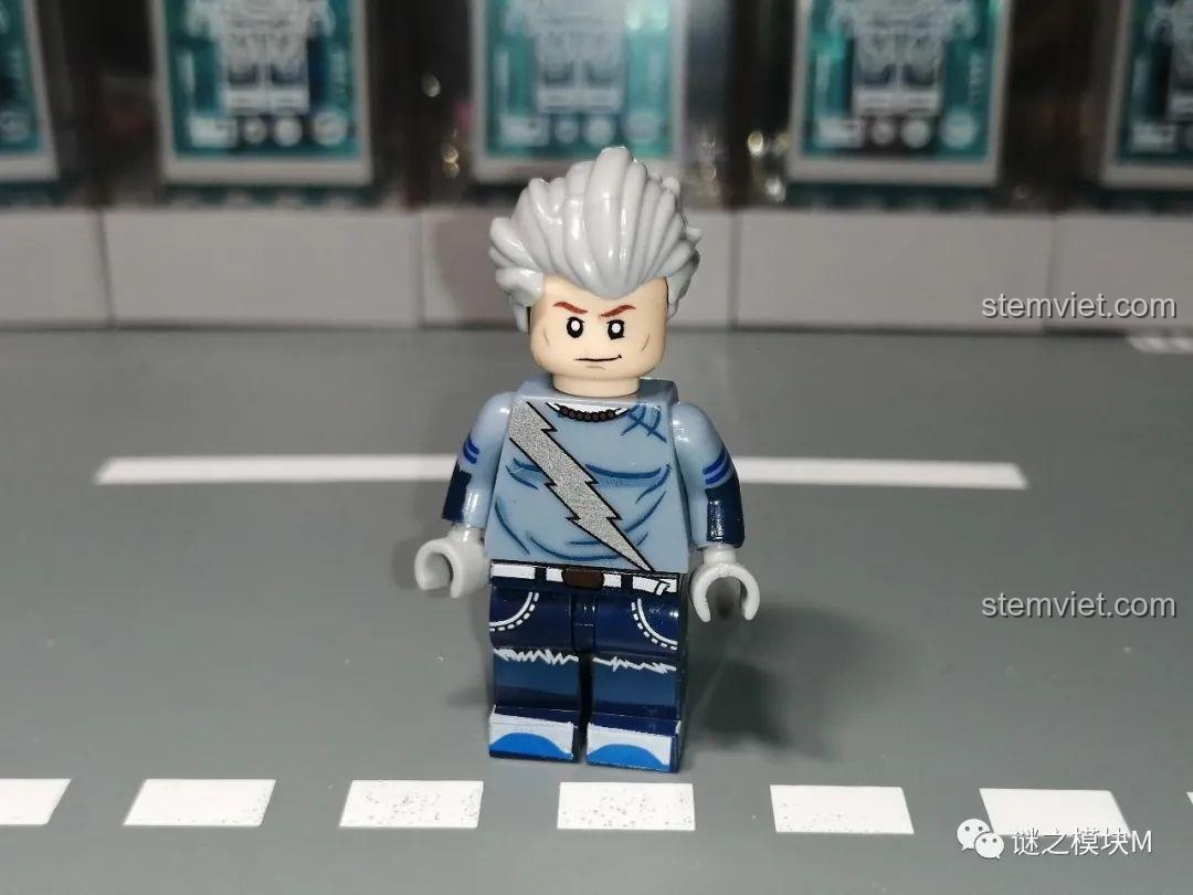 Minifigure Quicksilver XINH X0306, đồ chơi mô hình siêu anh hùng, kích thích trí tưởng tượng phong phú.