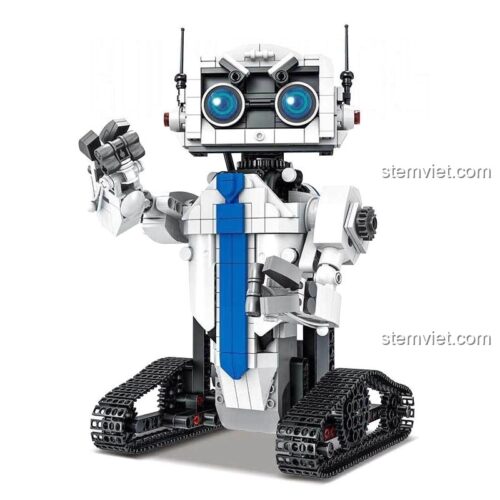 Robot lắp ráp XMORK 025102, robot điều khiển từ xa với thiết kế bánh xích độc đáo, đồ chơi công nghệ cao cấp cho bé trai