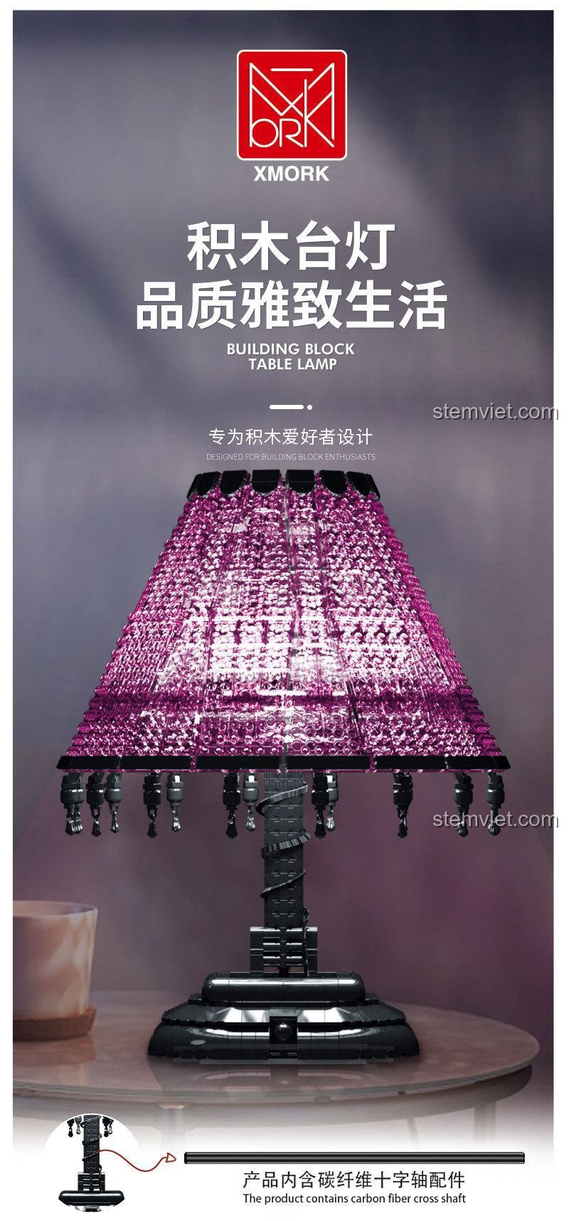 Đồ chơi mô hình Đèn bàn trang trí XMORK 031021 với trục sợi carbon, thiết kế tinh tế, mang lại không gian tinh tế.