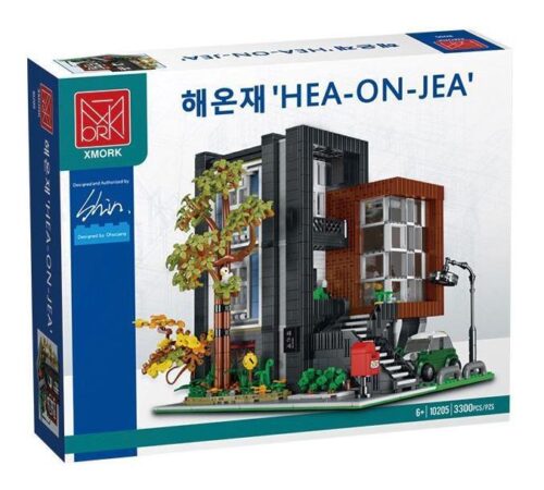 Hộp sản phẩm bộ lắp ghép Biệt thự Hiện đại Phong cách Hàn Quốc XMORK 10205, một món đồ chơi mô hình kiến trúc tinh xảo cho thanh niên.