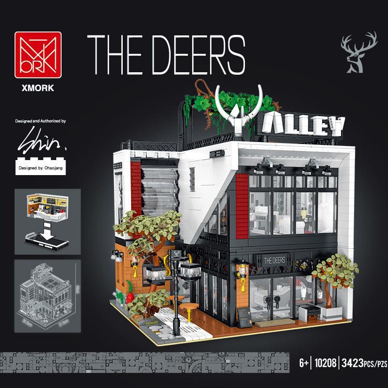 Bộ lắp ghép tiệm trà sữa The Deers XMORK 10208, đồ chơi mô hình Tòa nhà The Alley cho bé gái 6 tuổi, giá rẻ.