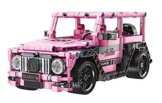 Bộ lắp ráp Xe Brabus G63 Yonglexing 11016 màu hồng cá tính, đồ chơi mô hình cho bé gái 6 tuổi, giá tốt.