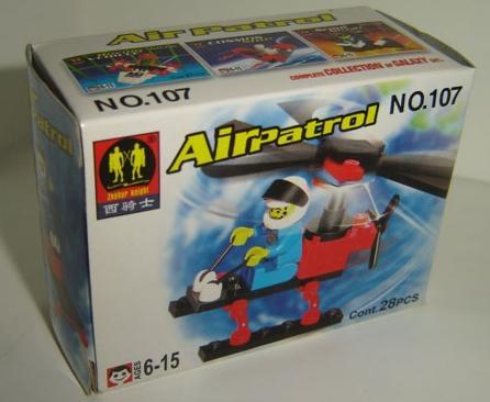 Bộ lắp ráp trực thăng Zephyr Knight 107 Air Patrol cho bé trai 6-15 tuổi, đồ chơi lắp ghép giá tốt, chất lượng cao.