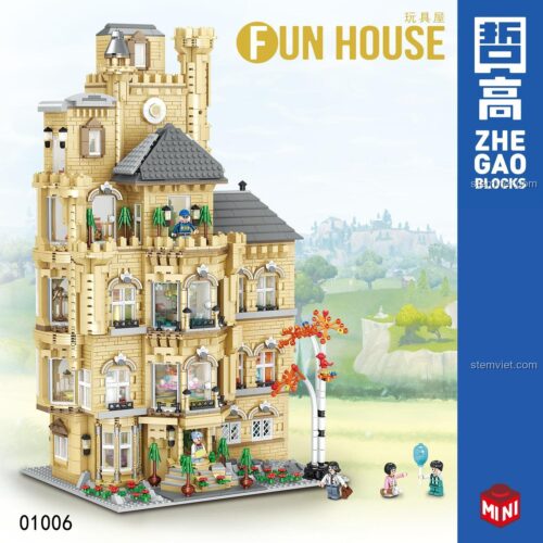 Mô hình Ngôi Nhà Vui Vẻ Zhe Gao 01006 đã lắp ráp hoàn chỉnh, đồ chơi xây dựng 4851 chi tiết với thiết kế độc đáo, phù hợp bé gái 6 tuổi.