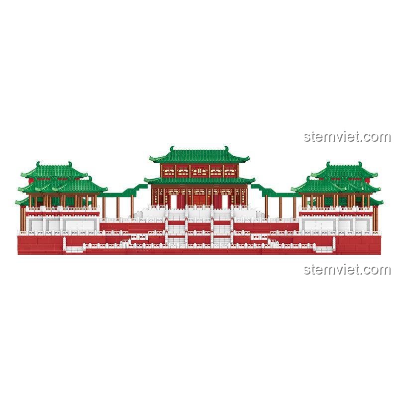 Bộ xếp hình Cung điện Trường An Zhe Gao, mô hình kiến trúc cổ điển tinh xảo.