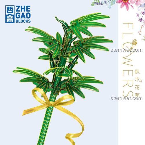 Mô hình Cây Cọ Mini Zhe Gao QL2353 đã lắp ráp, đồ chơi xếp hình cây cảnh trang trí, phù hợp bé gái 6 tuổi, chất lượng cao.