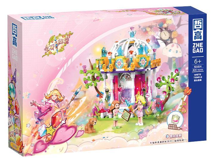 Hộp sản phẩm bộ lắp ghép ZHEGAO 921014 Thánh Điện Tuyết Trắng cho bé gái 6 tuổi, giá rẻ.