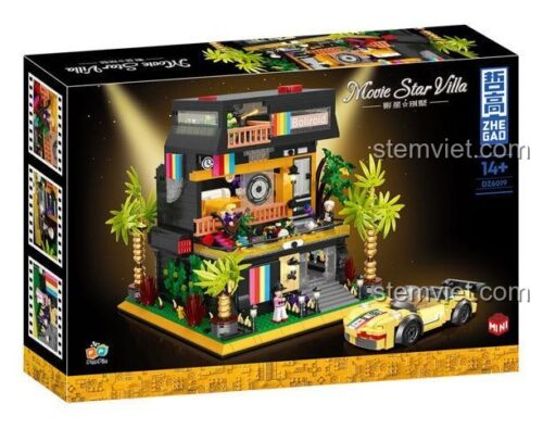 Hộp đồ chơi mô hình ZHEGAO DZ6019 Biệt Thự Ngôi Sao Điện Ảnh, món quà sinh nhật ý nghĩa cho thanh niên